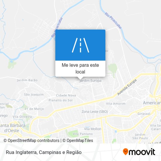 Rua Inglaterra mapa