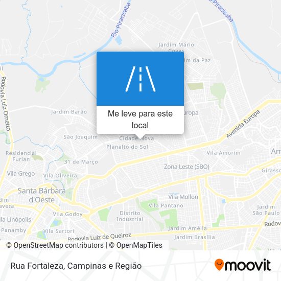 Rua Fortaleza mapa