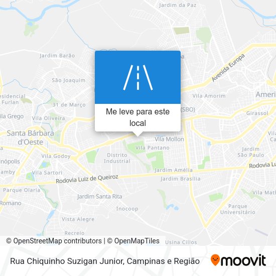 Rua Chiquinho Suzigan Junior mapa