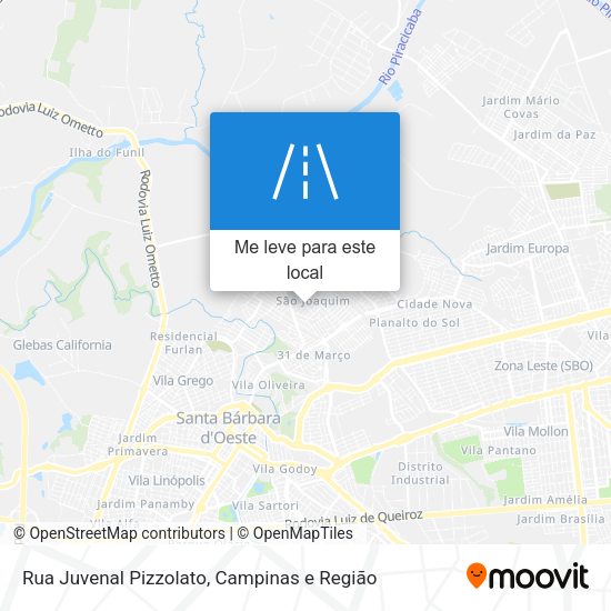 Rua Juvenal Pizzolato mapa