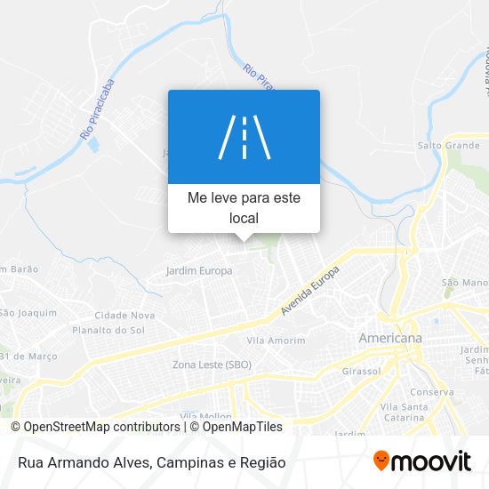 Rua Armando Alves mapa