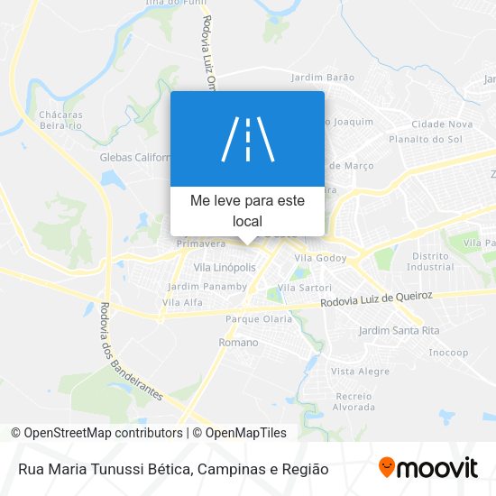 Rua Maria Tunussi Bética mapa