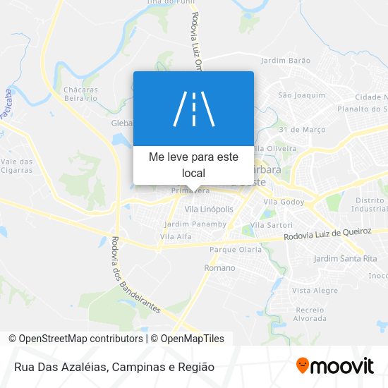 Rua Das Azaléias mapa