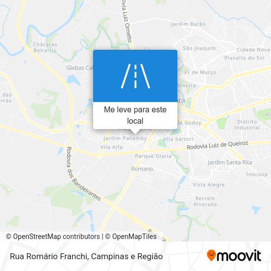 Rua Romário Franchi mapa