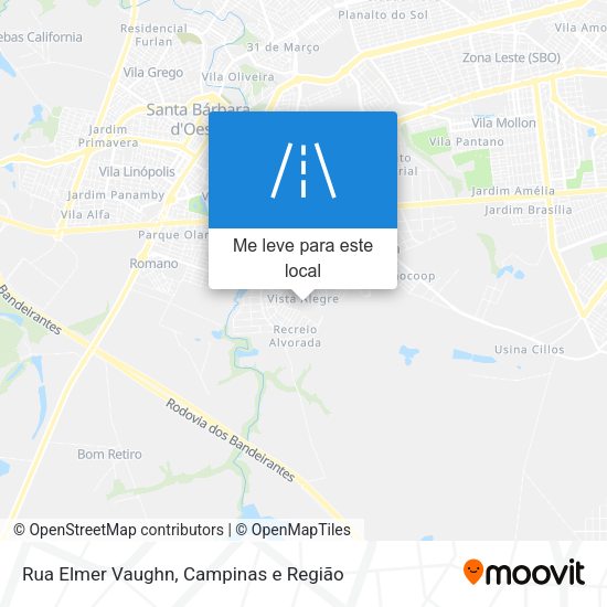 Rua Elmer Vaughn mapa