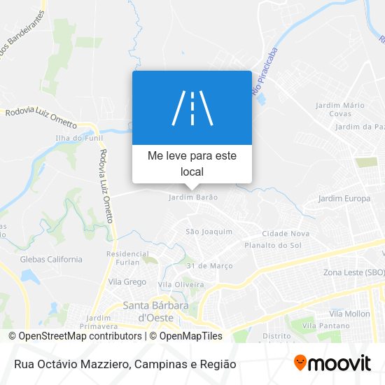 Rua Octávio Mazziero mapa