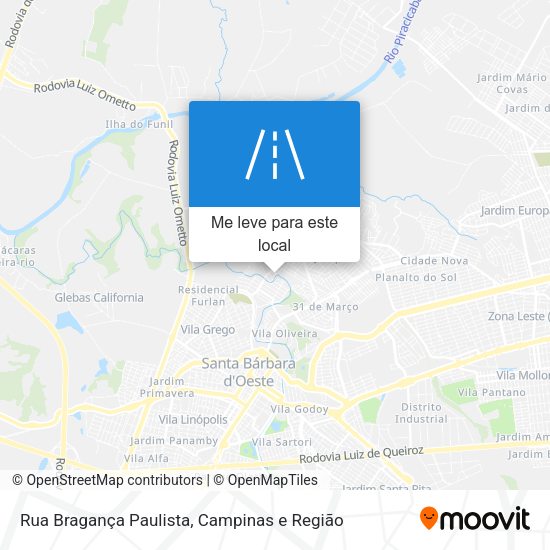 Rua Bragança Paulista mapa