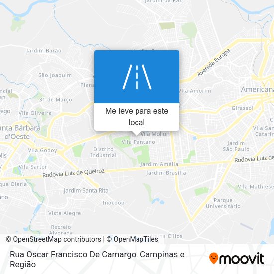 Rua Oscar Francisco De Camargo mapa