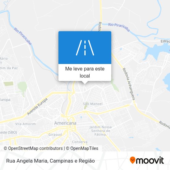 Rua Angela Maria mapa