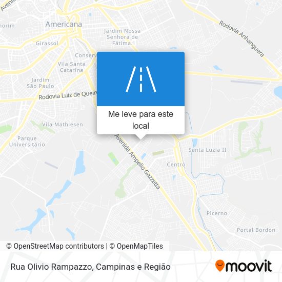 Rua Olivio Rampazzo mapa