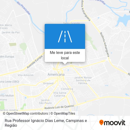 Rua Professor Ignácio Dias Leme mapa