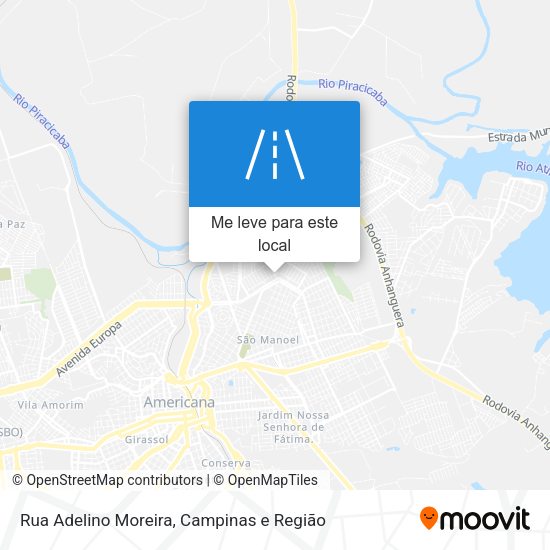 Rua Adelino Moreira mapa