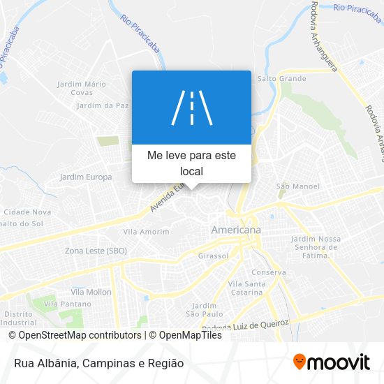 Rua Albânia mapa