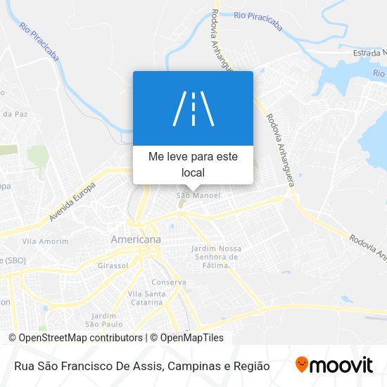 Rua São Francisco De Assis mapa