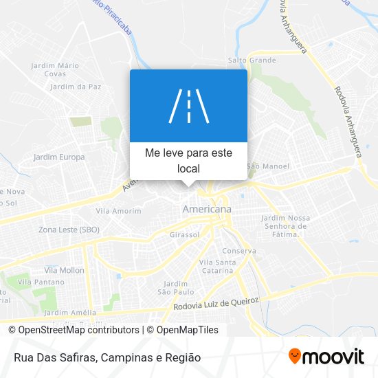 Rua Das Safiras mapa