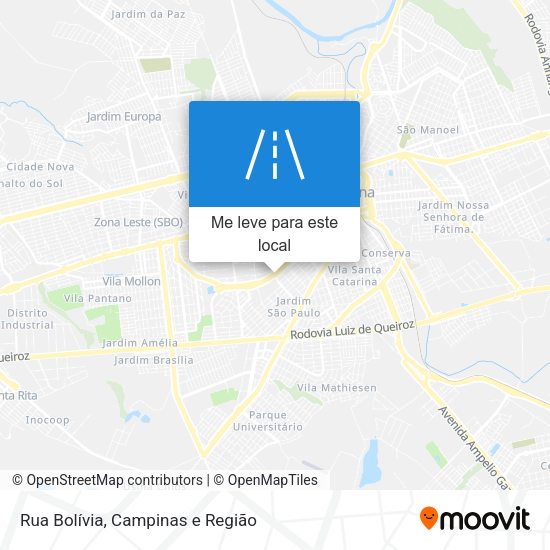 Rua Bolívia mapa