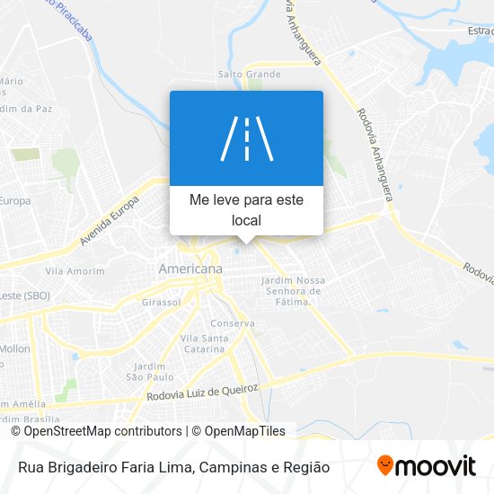 Rua Brigadeiro Faria Lima mapa
