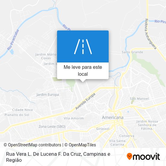 Rua Vera L. De Lucena F. Da Cruz mapa