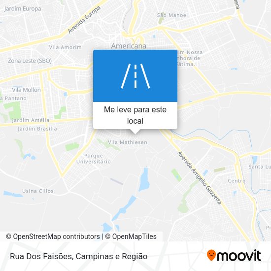 Rua Dos Faisões mapa