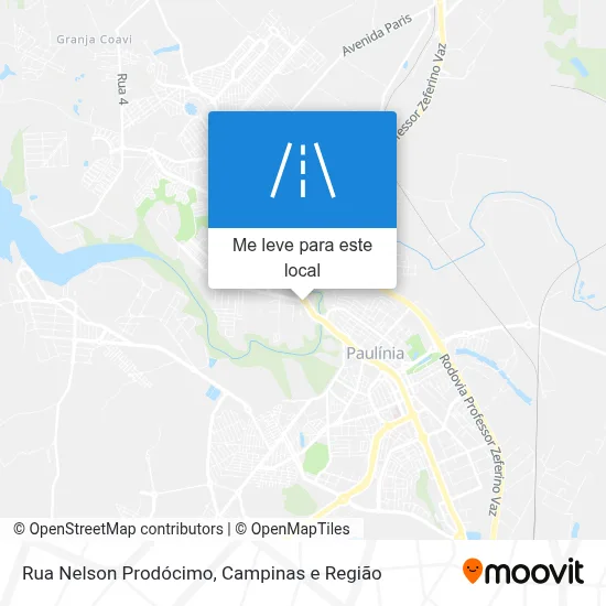 Rua Nelson Prodócimo mapa