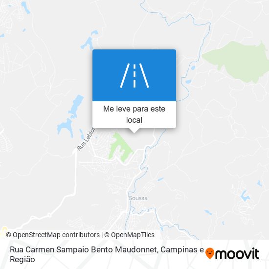 Rua Carmen Sampaio Bento Maudonnet mapa