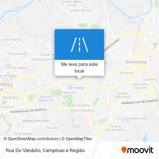 Rua Do Vanádio mapa