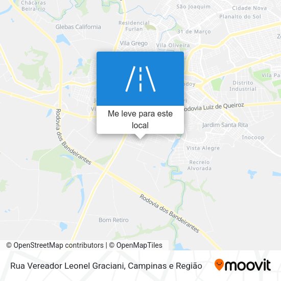 Rua Vereador Leonel Graciani mapa