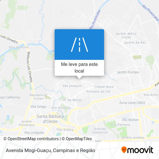 Avenida Mogi-Guaçu mapa