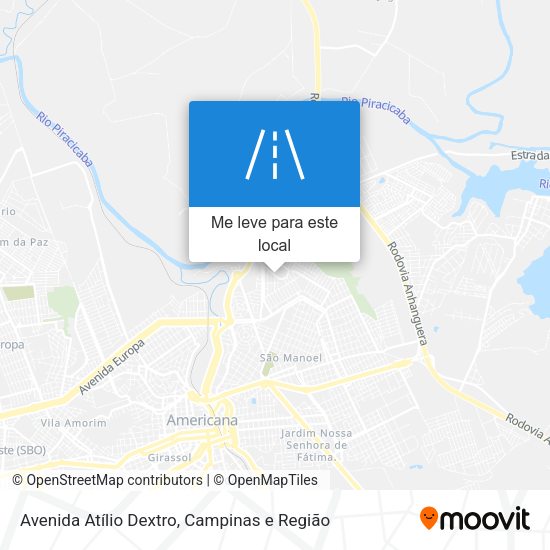 Avenida Atílio Dextro mapa