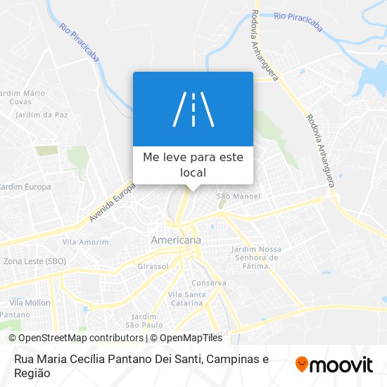 Rua Maria Cecília Pantano Dei Santi mapa