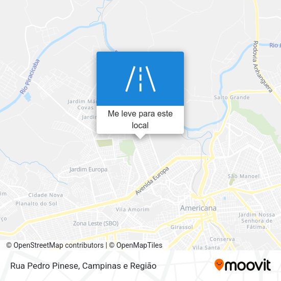 Rua Pedro Pinese mapa