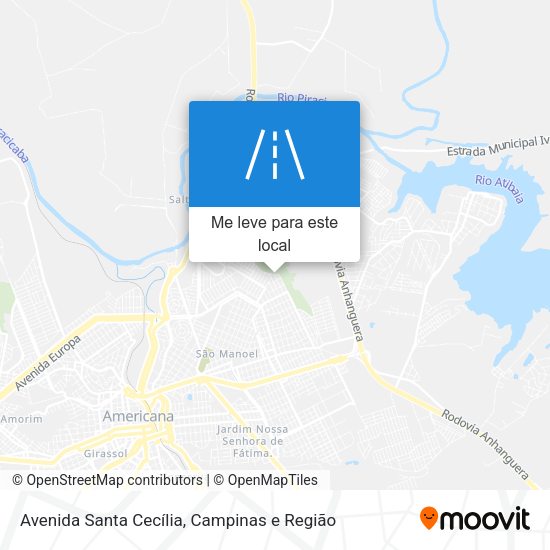 Avenida Santa Cecília mapa
