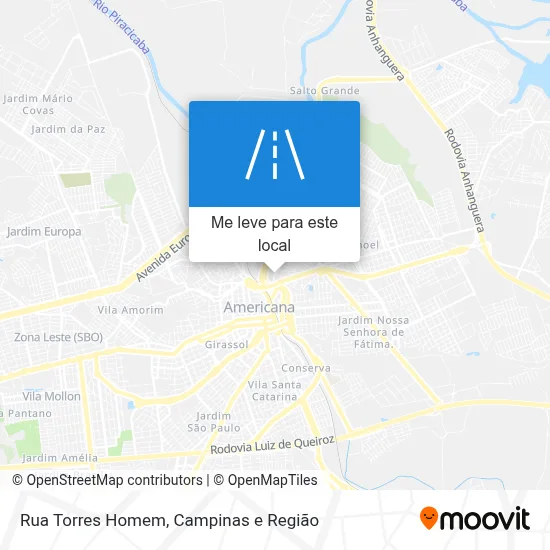 Rua Torres Homem mapa