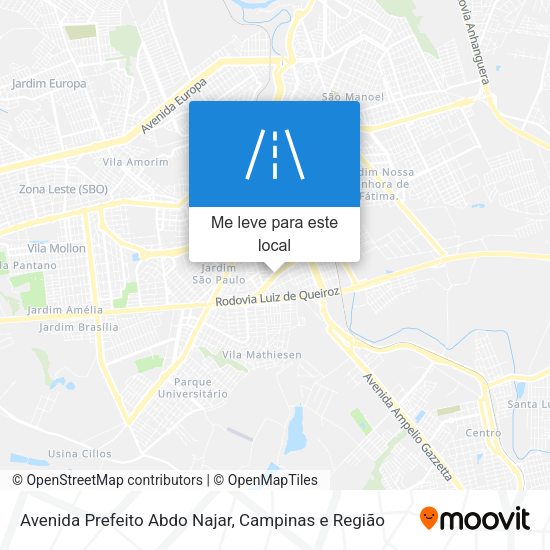 Avenida Prefeito Abdo Najar mapa