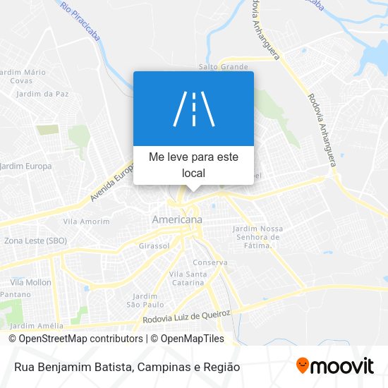 Rua Benjamim Batista mapa