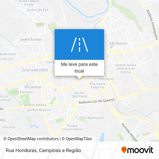 Rua Honduras mapa