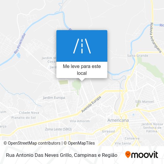 Rua Antonio Das Neves Grillo mapa