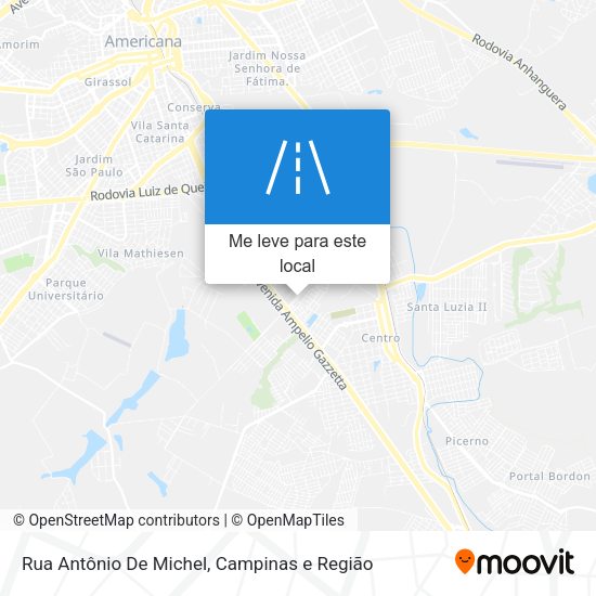 Rua Antônio De Michel mapa