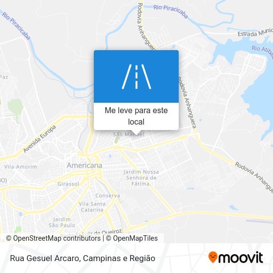 Rua Gesuel Arcaro mapa