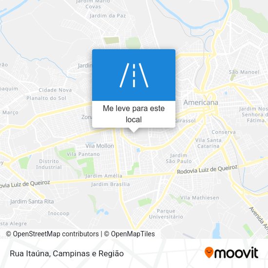 Rua Itaúna mapa
