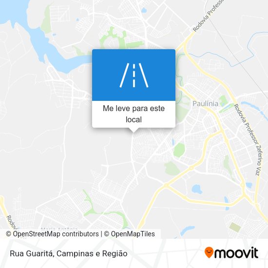 Rua Guaritá mapa