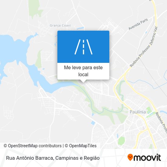 Rua Antônio Barraca mapa