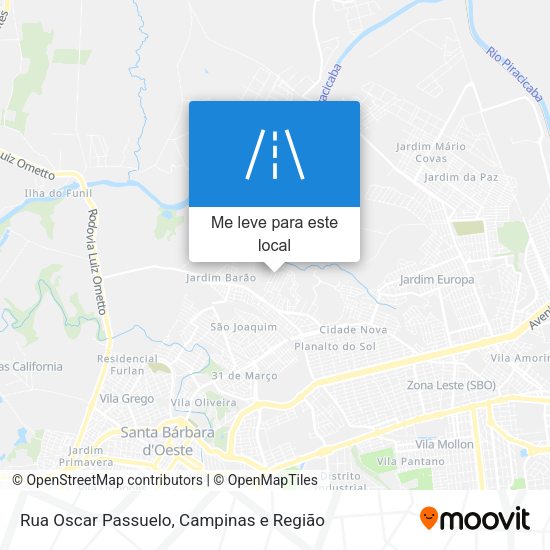 Rua Oscar Passuelo mapa