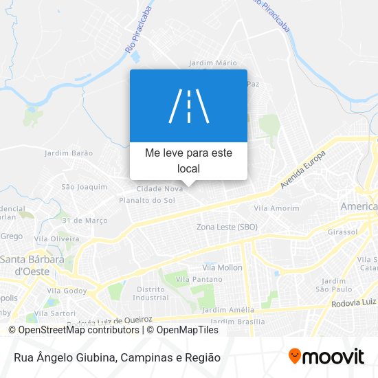 Rua Ângelo Giubina mapa