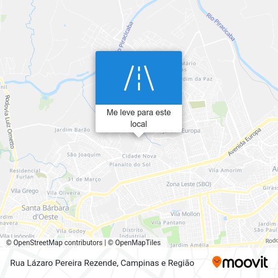 Rua Lázaro Pereira Rezende mapa