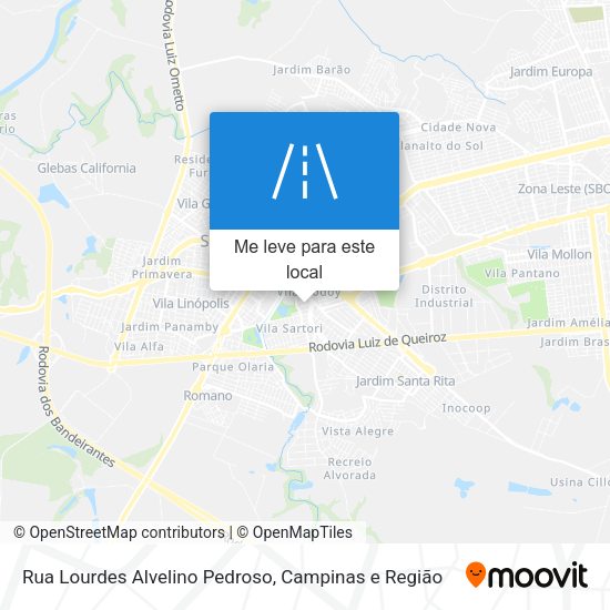 Rua Lourdes Alvelino Pedroso mapa
