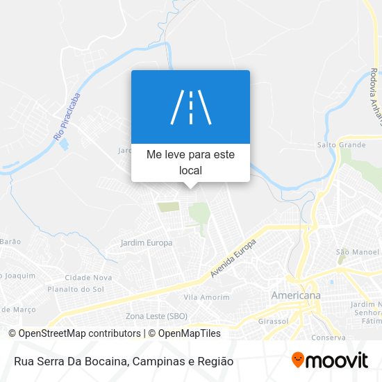 Rua Serra Da Bocaina mapa