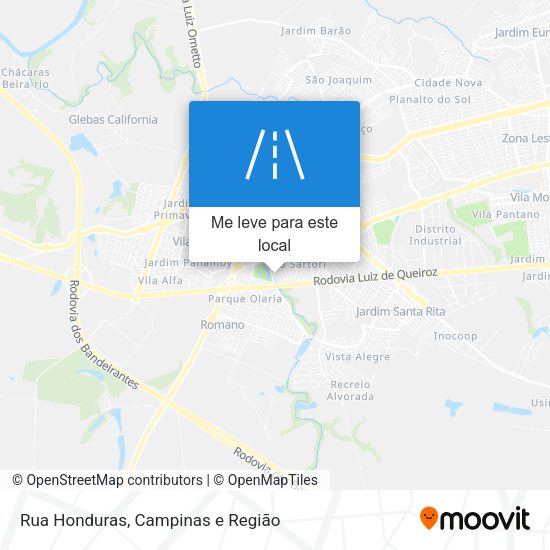 Rua Honduras mapa