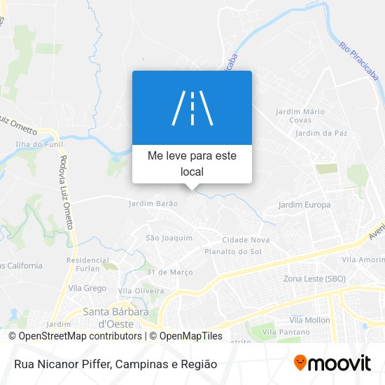Rua Nicanor Piffer mapa