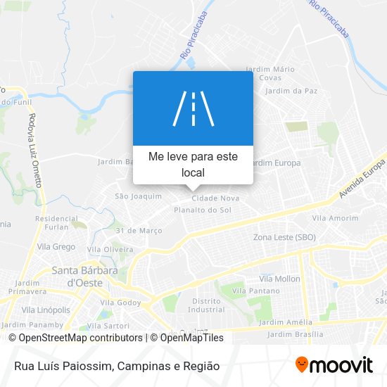 Rua Luís Paiossim mapa